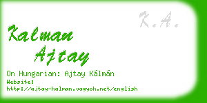 kalman ajtay business card